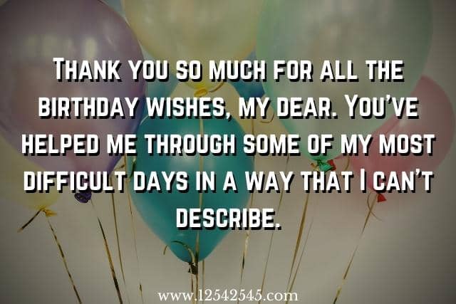 Thank You Birthday Messages to Friends & Family Members