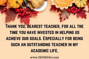 Happy Thanksgiving Wishes and Messages for Teachers 2022